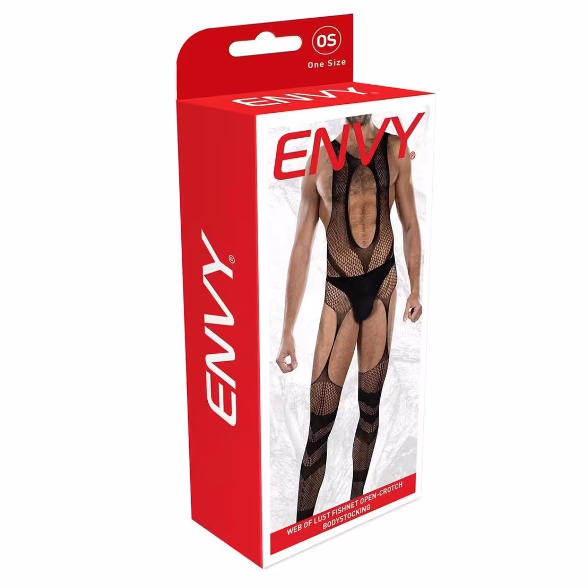 Envy Web Of Lust Fishnet Open Crotch Bodystocking OS image 2