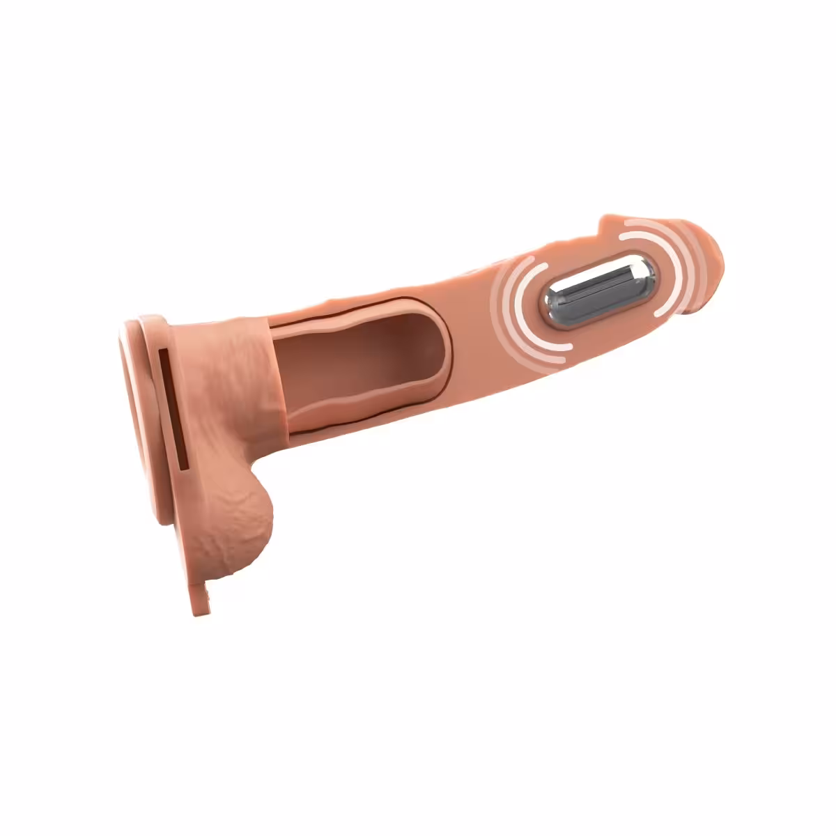Fantasy X-Tensions Elite Vibrating 7inch Dual Density Silicone Hollow Strap Light image 4