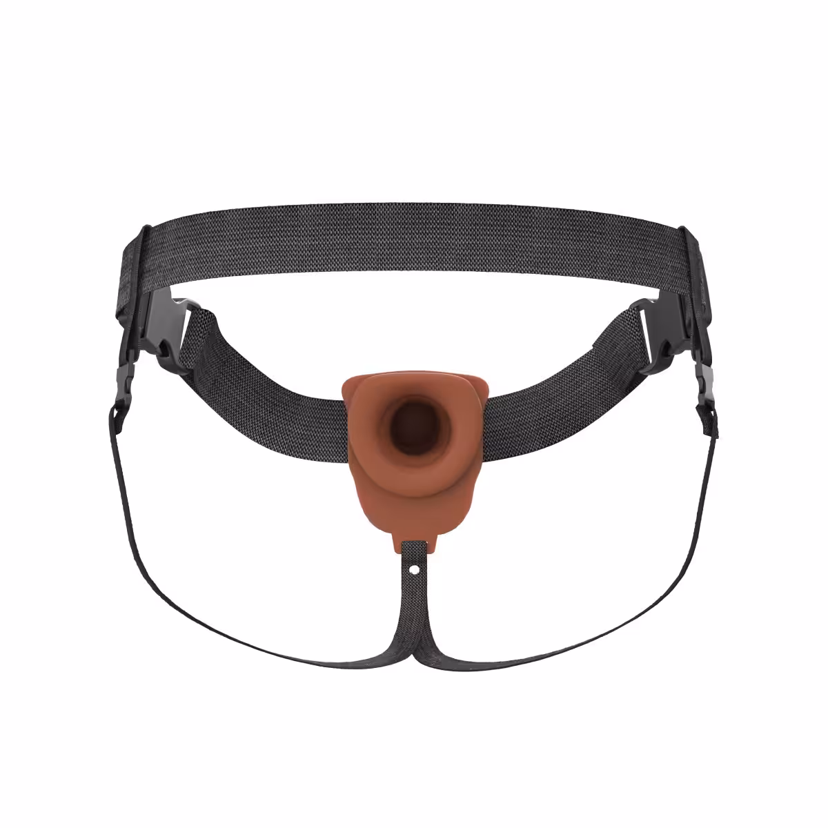 Fantasy X-Tensions Elite Vibrating 7inch Dual Density Silicone Hollow Strap On Brown image 2