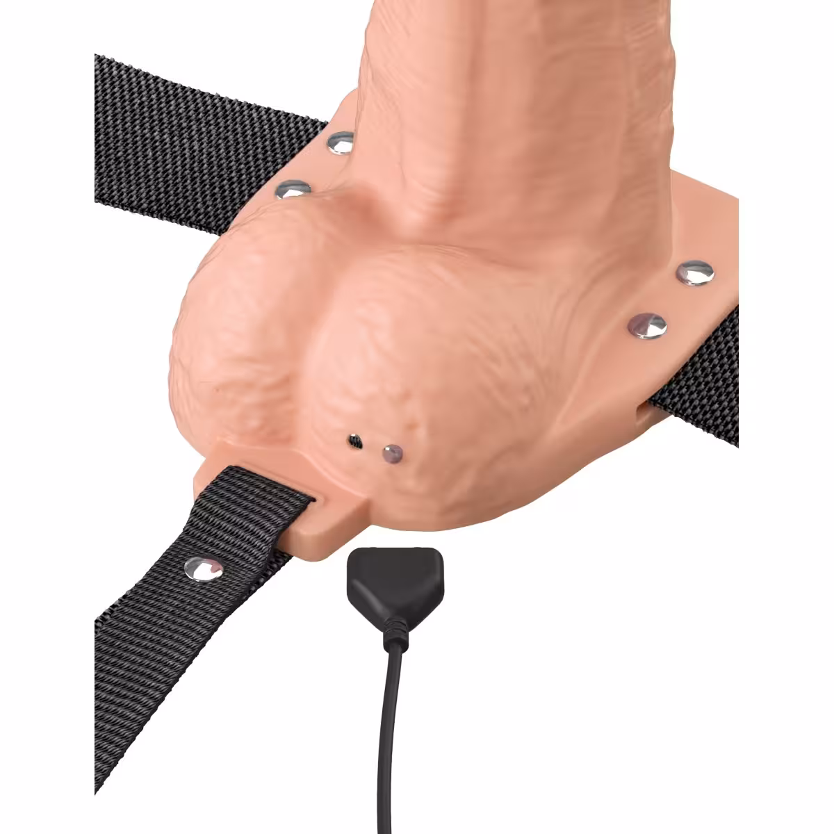 Fantasy X-Tensions Elite Vibrating 8inch Dual Density Silicone Hollow Strap On Light image 4