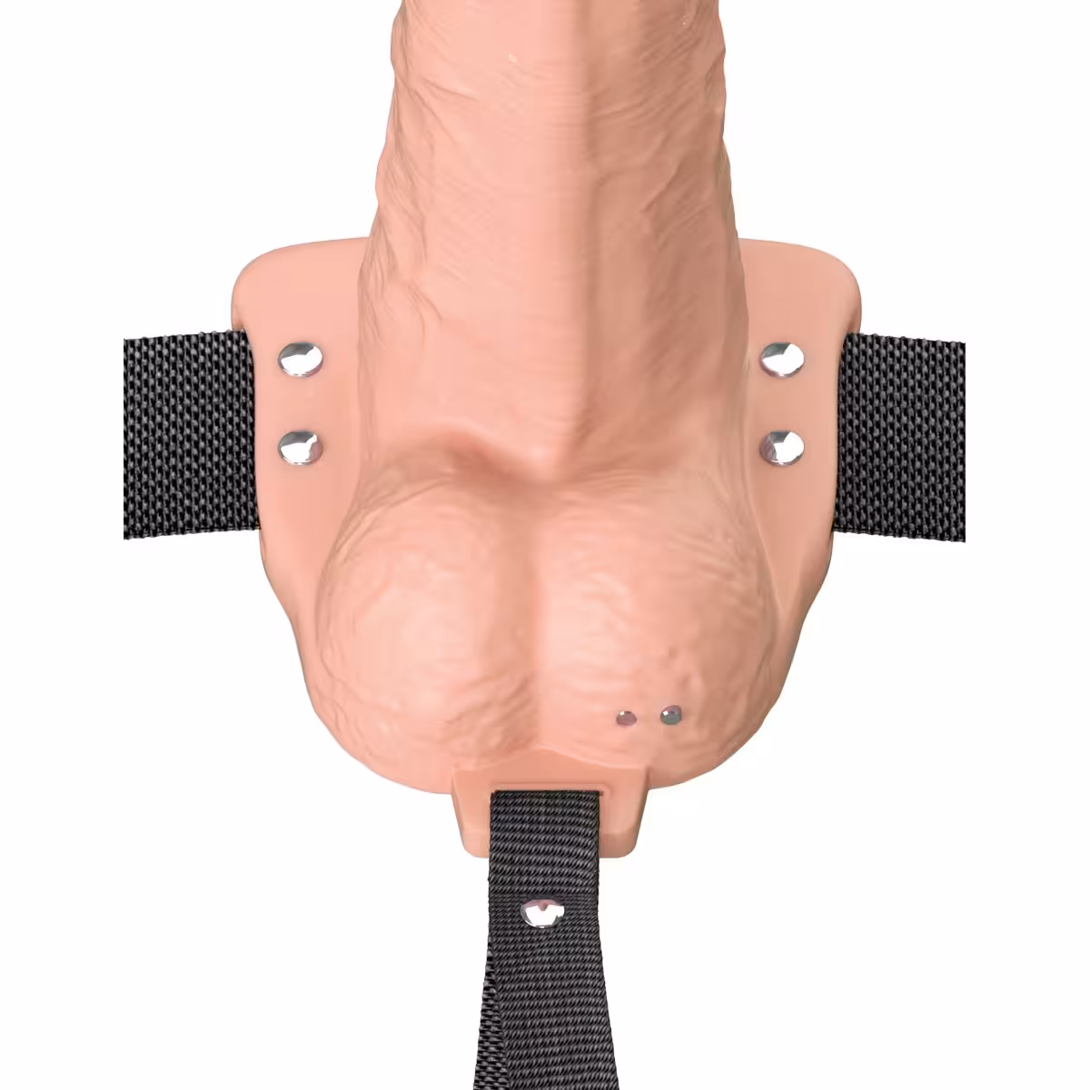 Fantasy X-Tensions Elite Vibrating 8inch Dual Density Silicone Hollow Strap On Light image 5