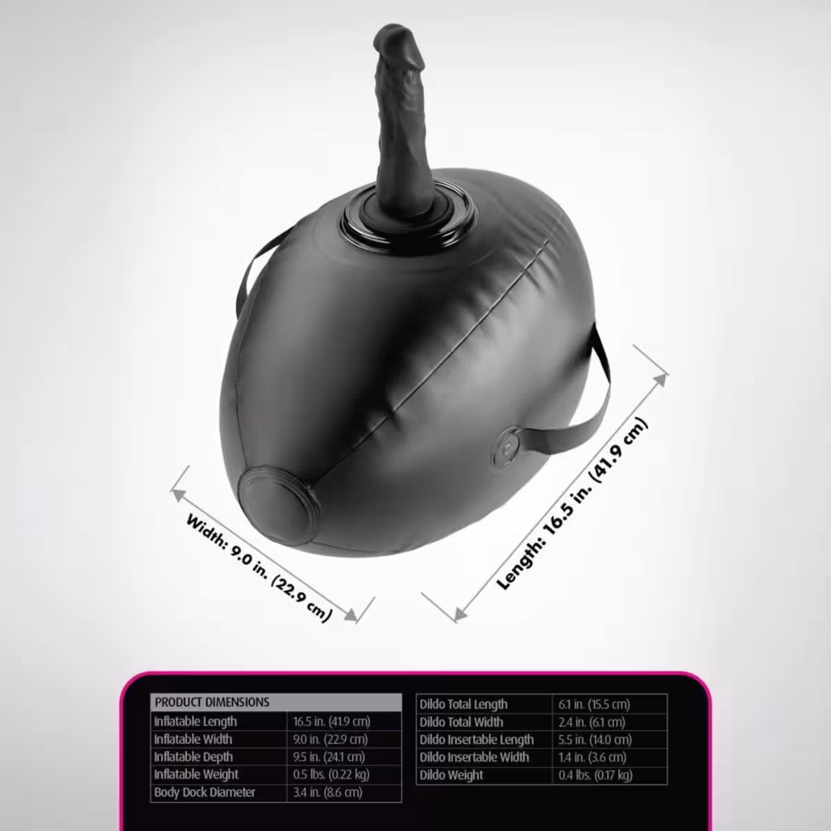 Fetish Fantasy Series Body Dock Inflatable Love Ball Black image 4