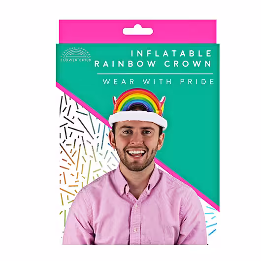 Inflatable Rainbow Crown
