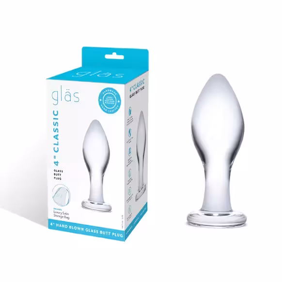 Glas 4inch Butt Plug Clear image 2