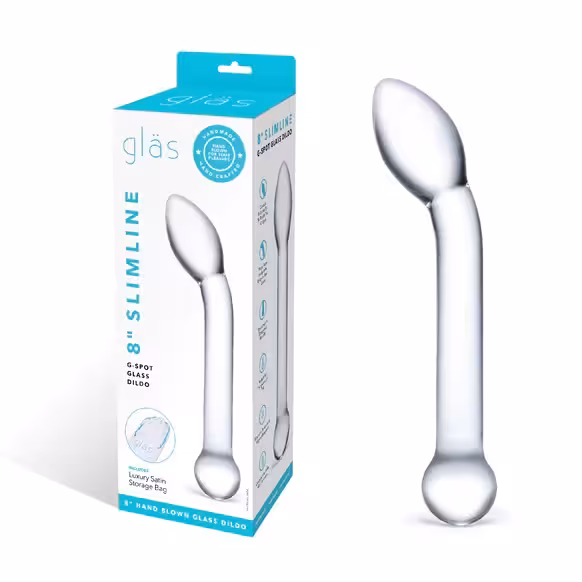 Glas 8inch Slimline G Spot Dildo image 2