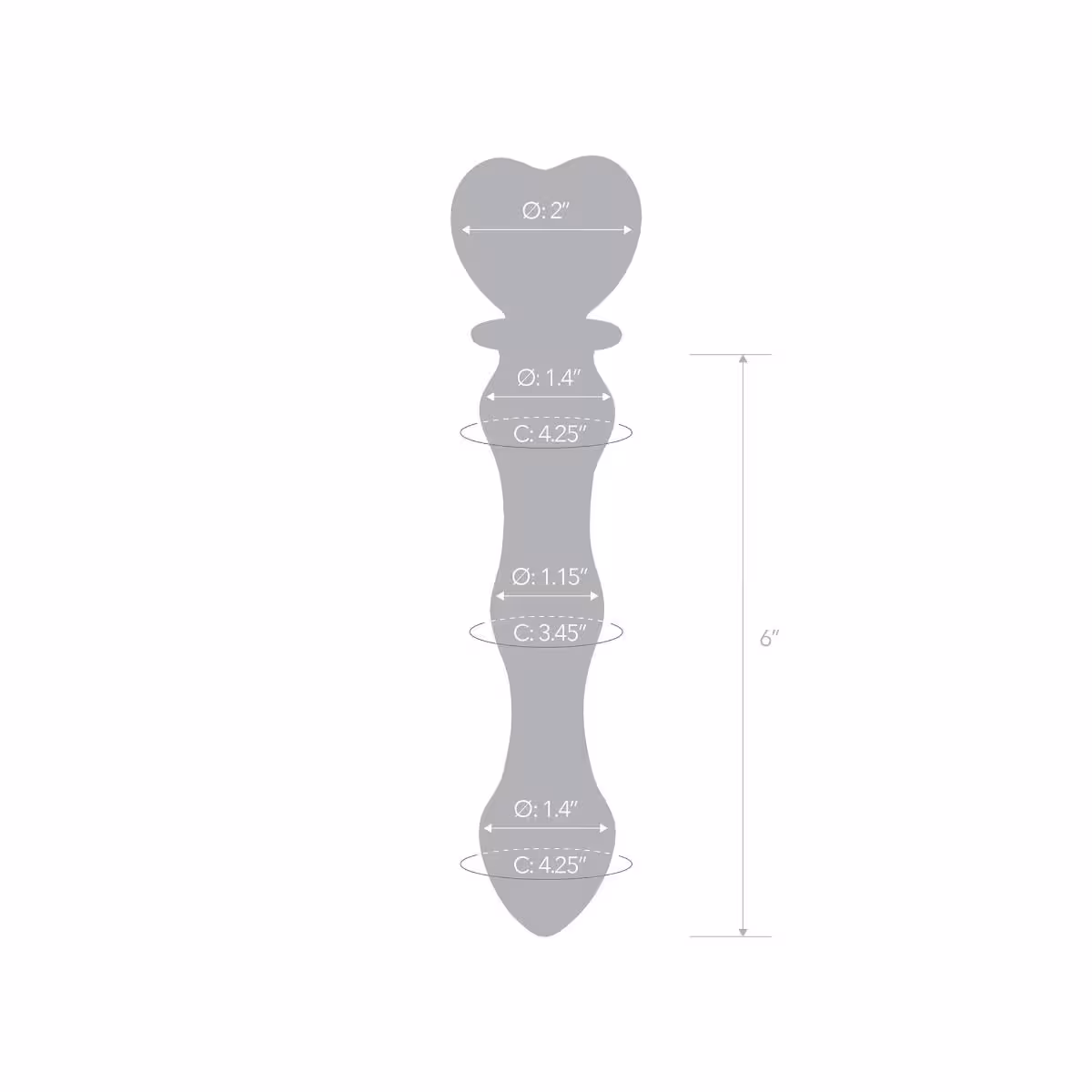 Glas 8inch Sweetheart Glass Dildo image 6
