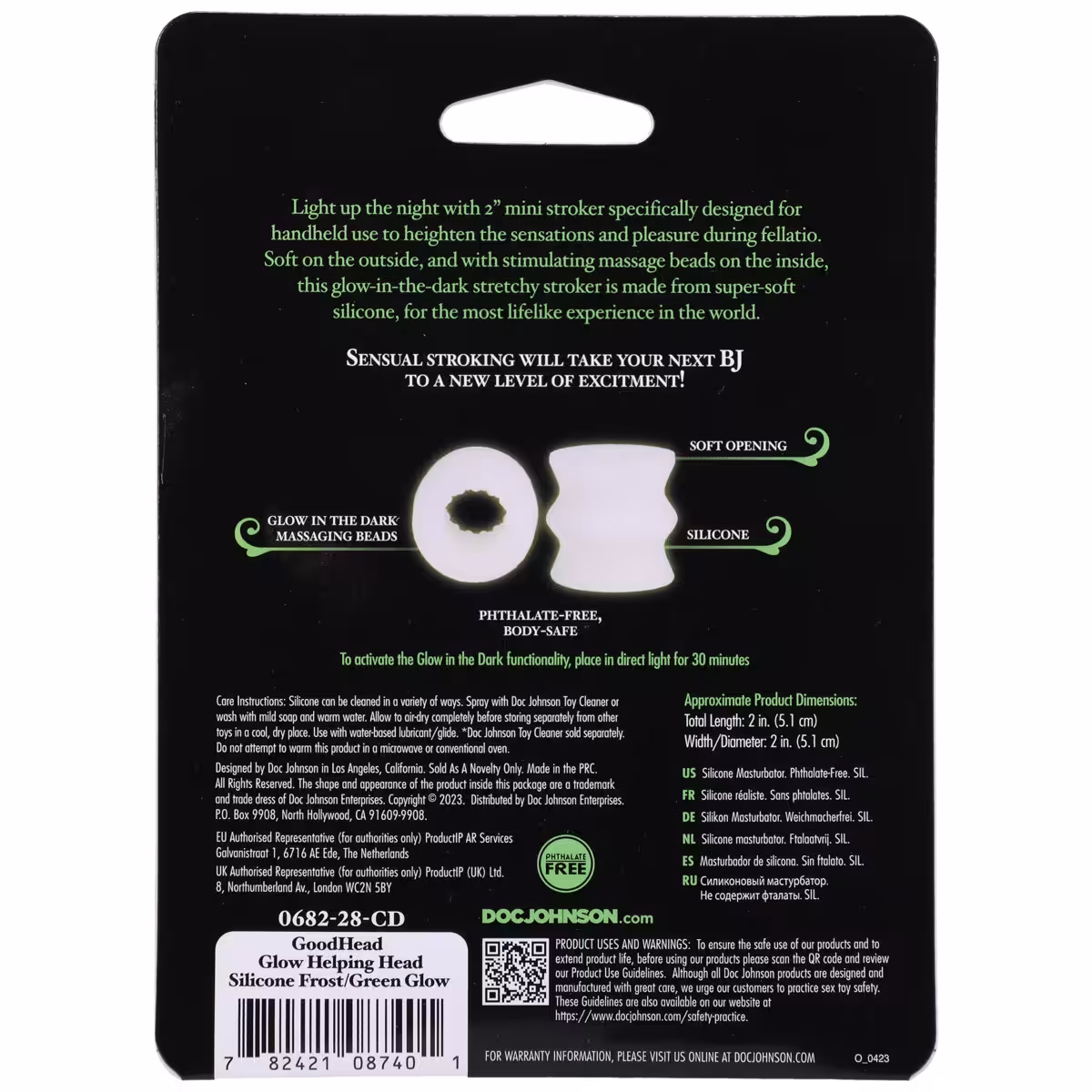GoodHead Glow Helping Head Silicone Stroker image 4