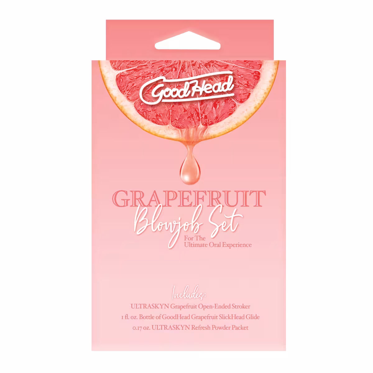 GoodHead Grapefruit Open Ended Stroker Blowjob Set image 2