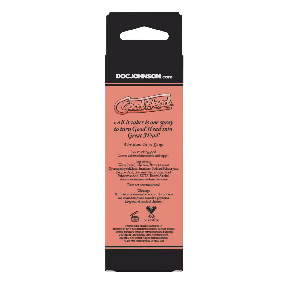 GoodHead Juicy Head Cocktails Dry Mouth Spray Peach Bellini 2 oz. image 2