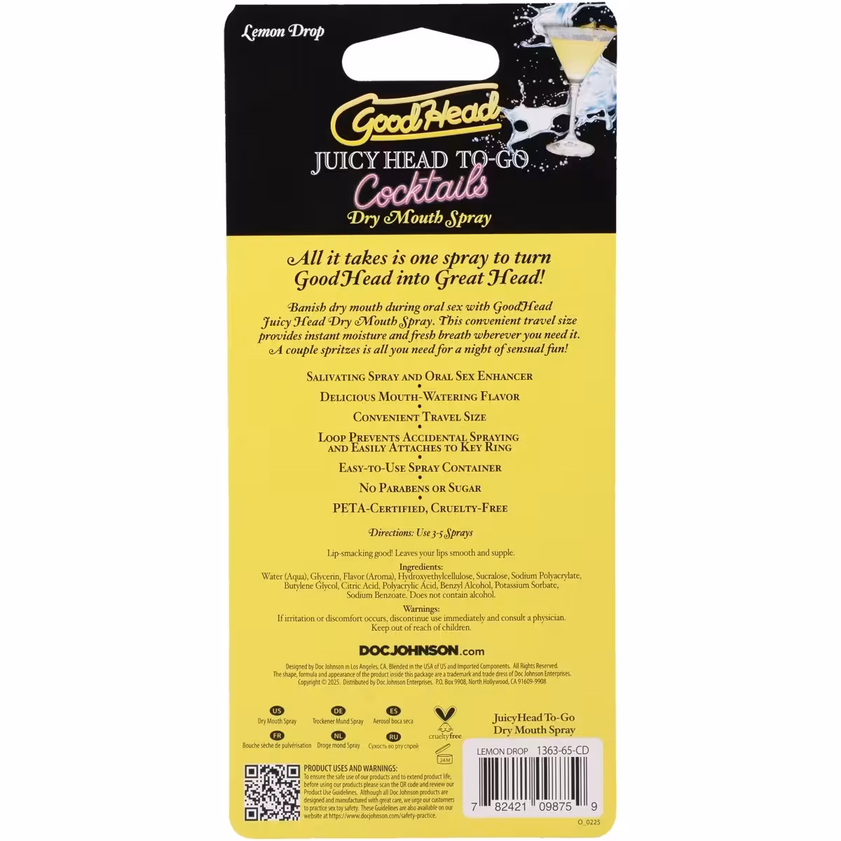 GoodHead Juicy Head Cocktails Dry Mouth Spray – Lemon Drop image 2