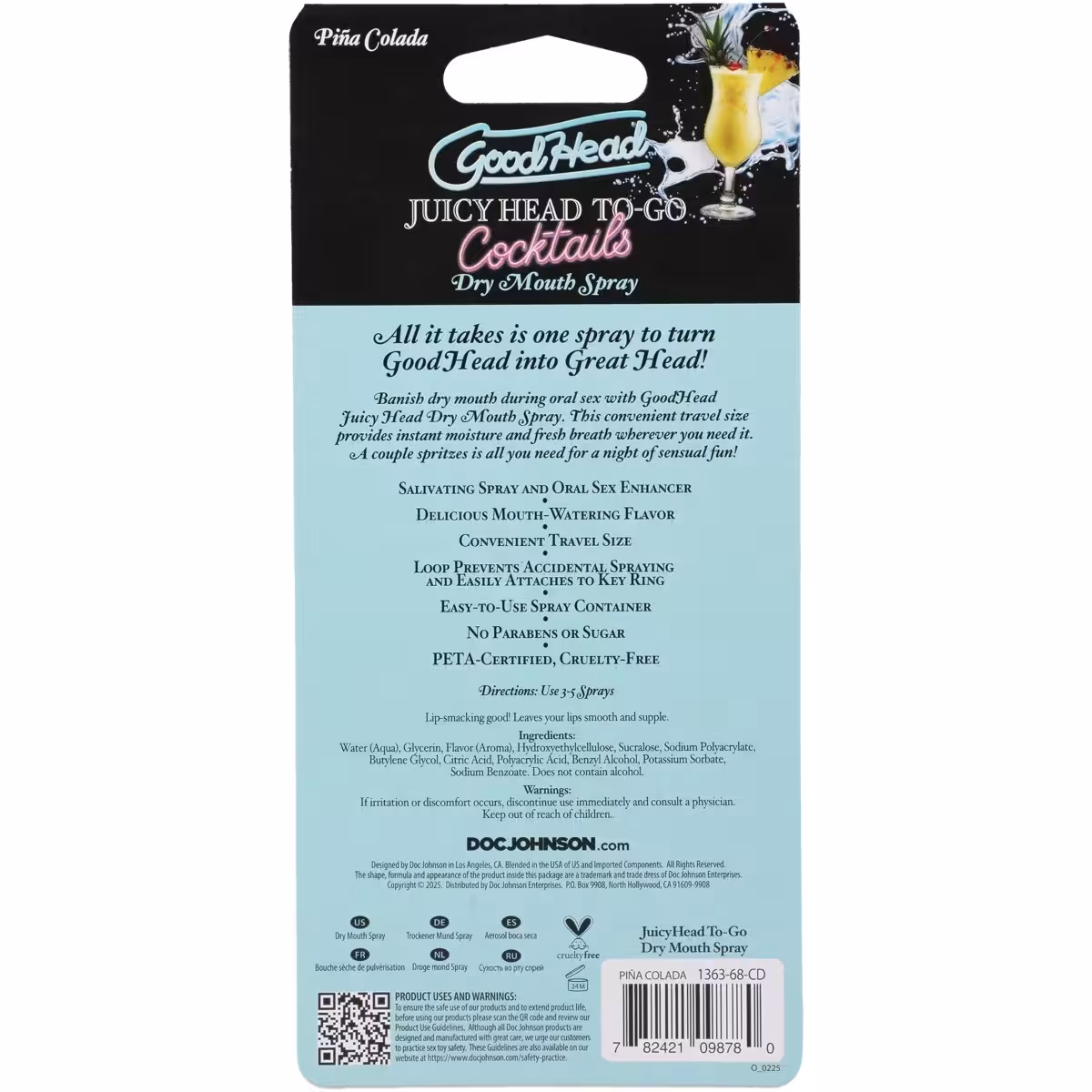 GoodHead Juicy Head Cocktails Dry Mouth Spray – Piña Colada image 2