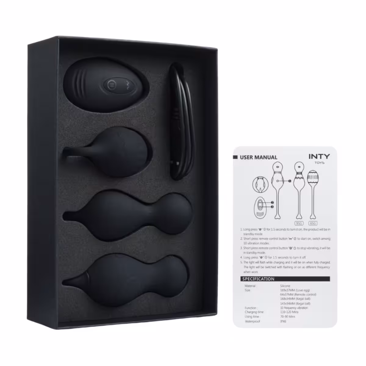 INTY Toys Blaze Vibrating Kegel Ball Set – Premium Pelvic Floor Wellness image 3