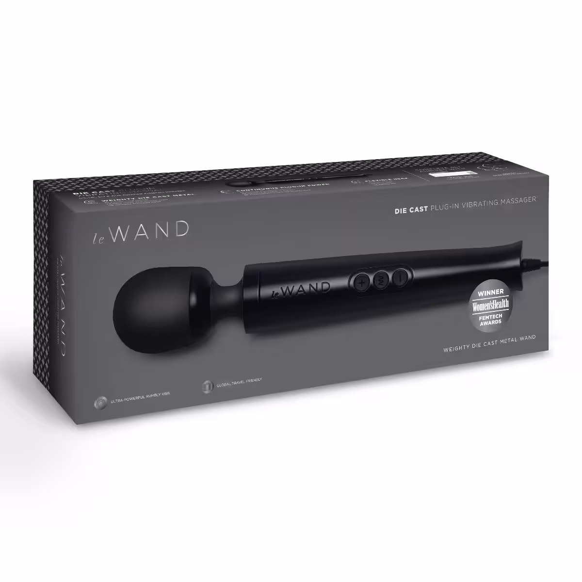Le Wand Diecast Plug-In Massager Black image 2