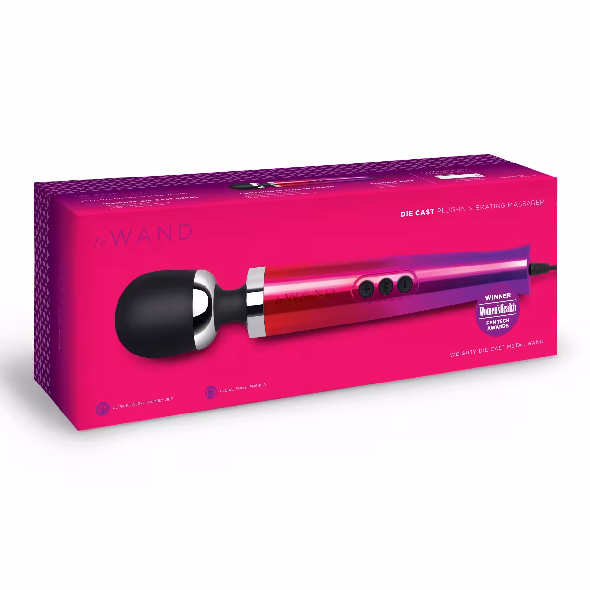 Le Wand Diecast Plug In Vibrating Wand Massager Ombre image 2