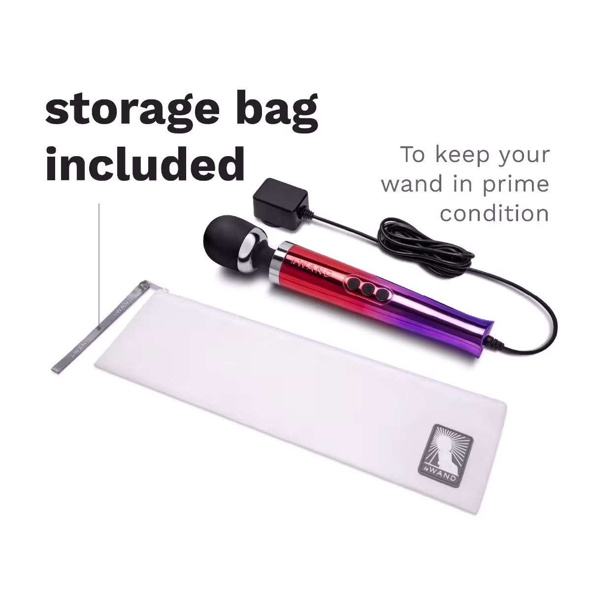 Le Wand Diecast Plug In Vibrating Wand Massager Ombre image 5