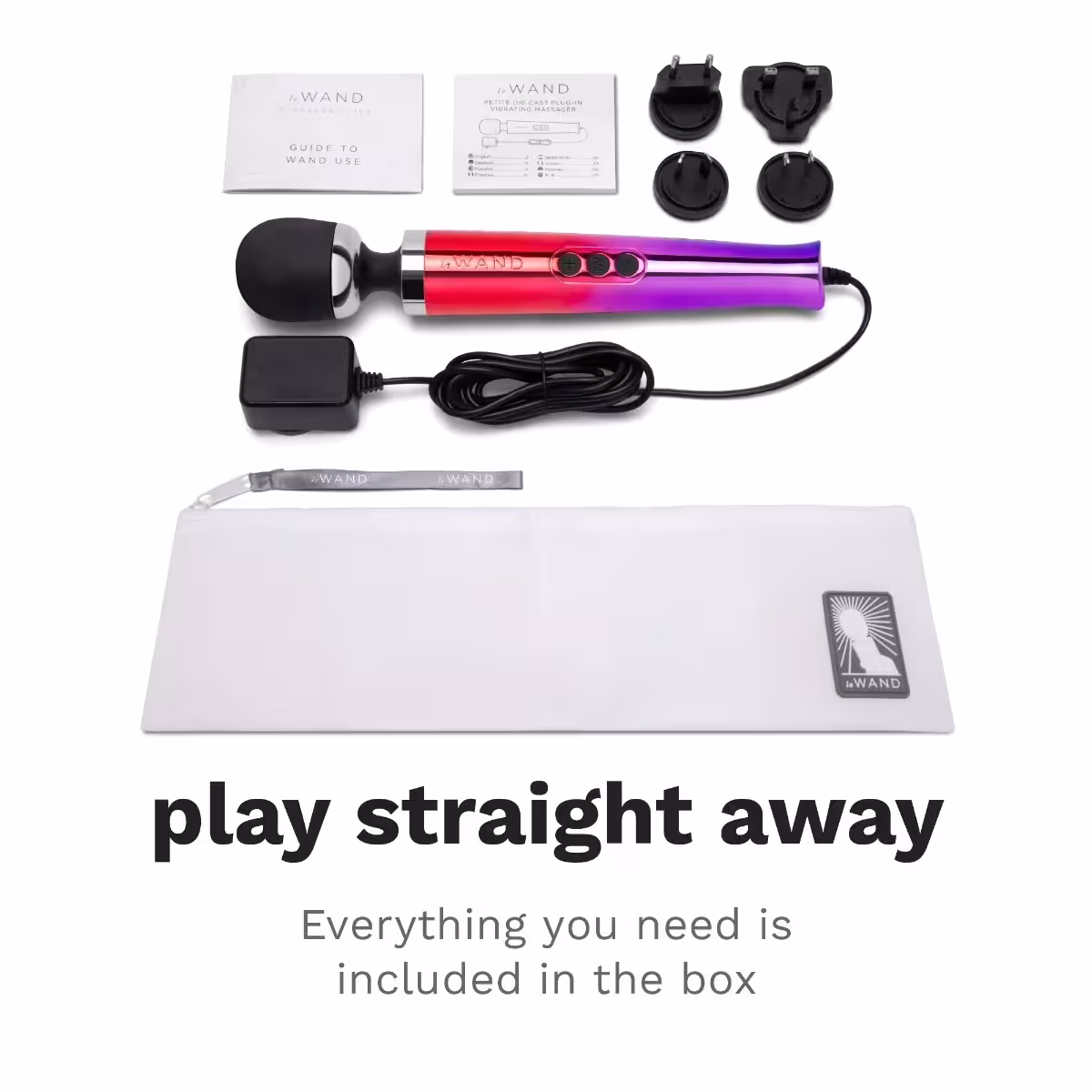 Le Wand Diecast Plug In Vibrating Wand Massager Ombre image 7