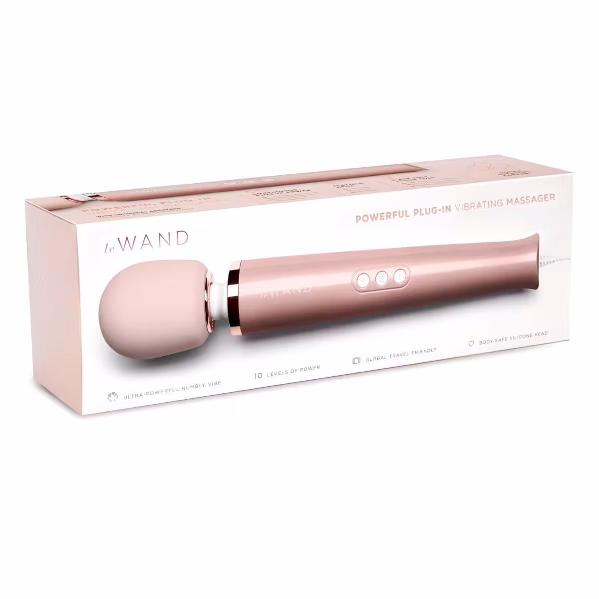 Le Wand Plugin Massager Wand Rose Gold image 2