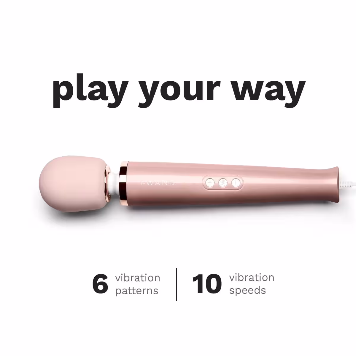 Le Wand Plugin Massager Wand Rose Gold image 3