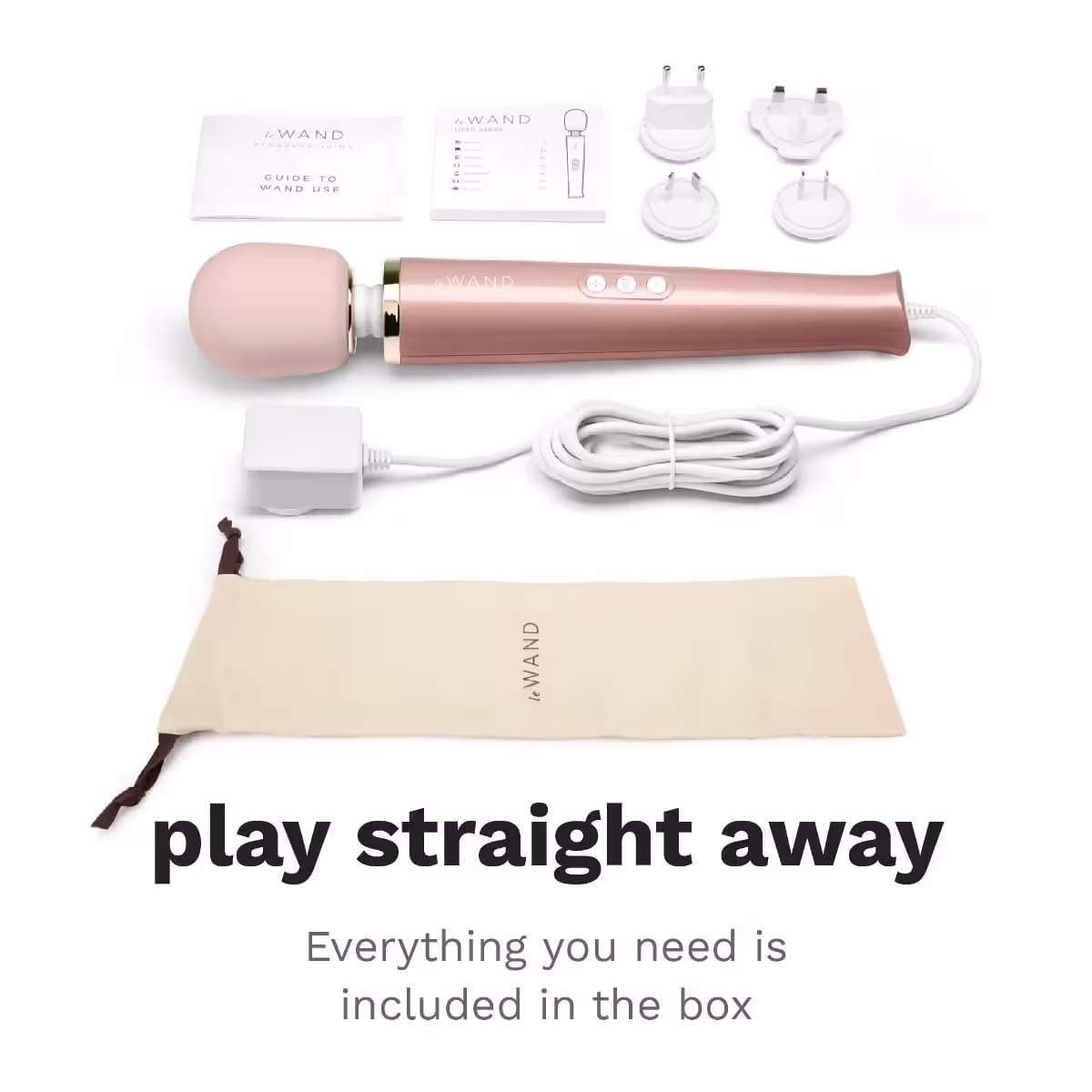 Le Wand Plugin Massager Wand Rose Gold image 4