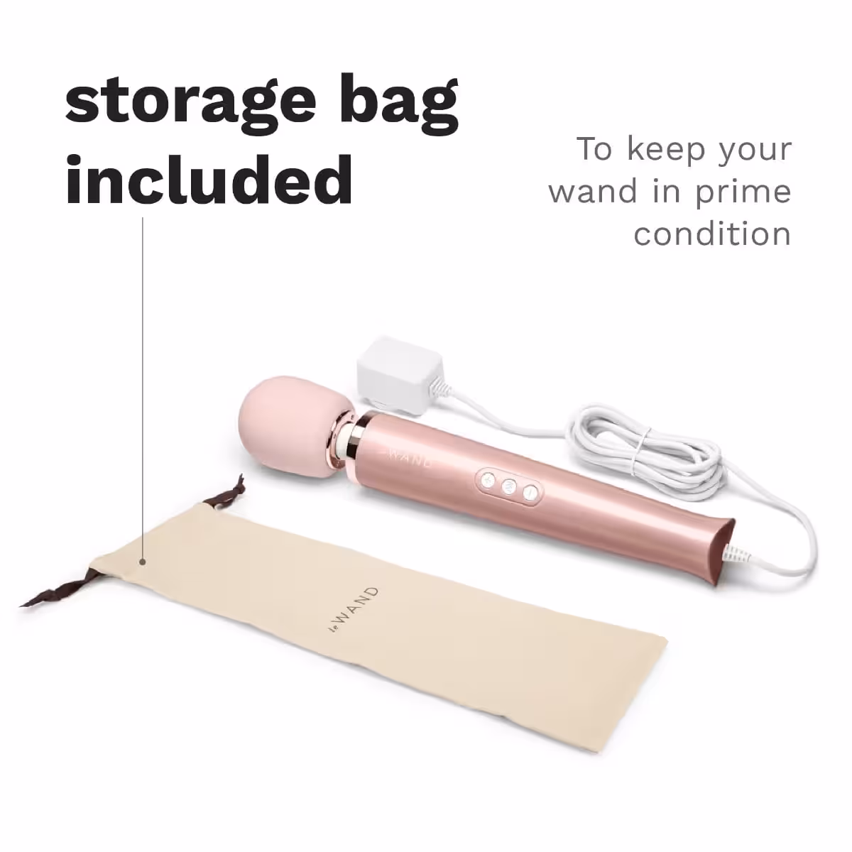 Le Wand Plugin Massager Wand Rose Gold image 6