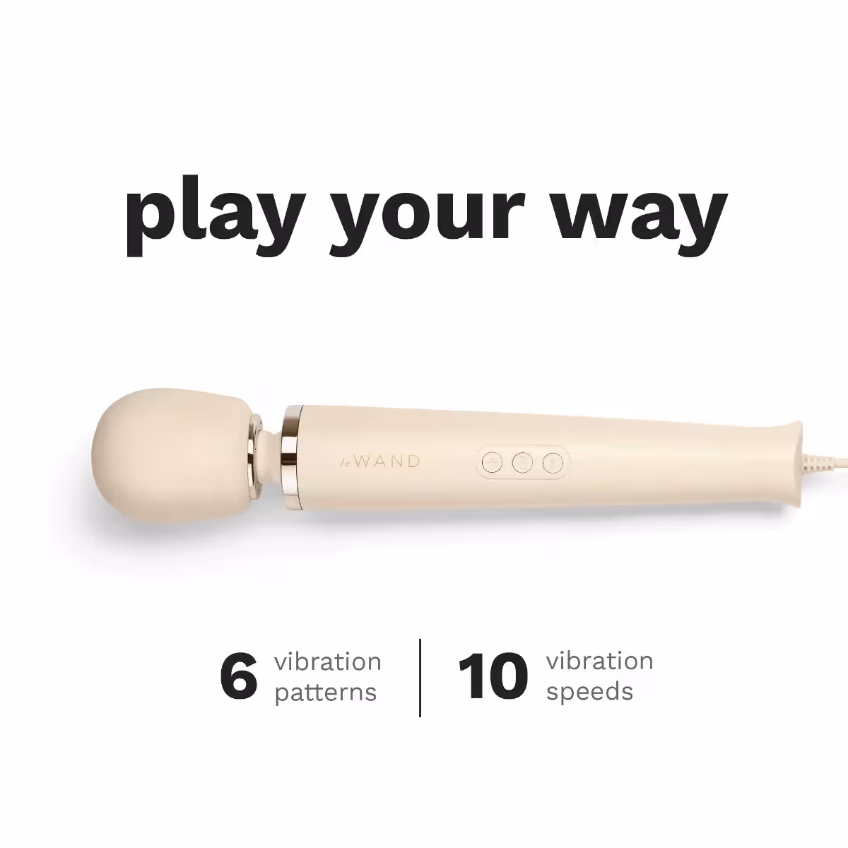 Le Wand Powerful Plug In Vibrating Massager Cream image 3