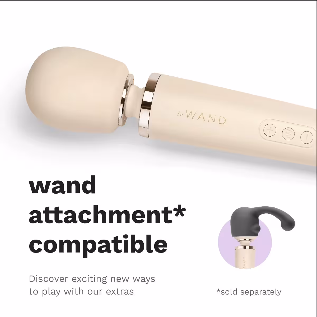 Le Wand Powerful Plug In Vibrating Massager Cream image 6