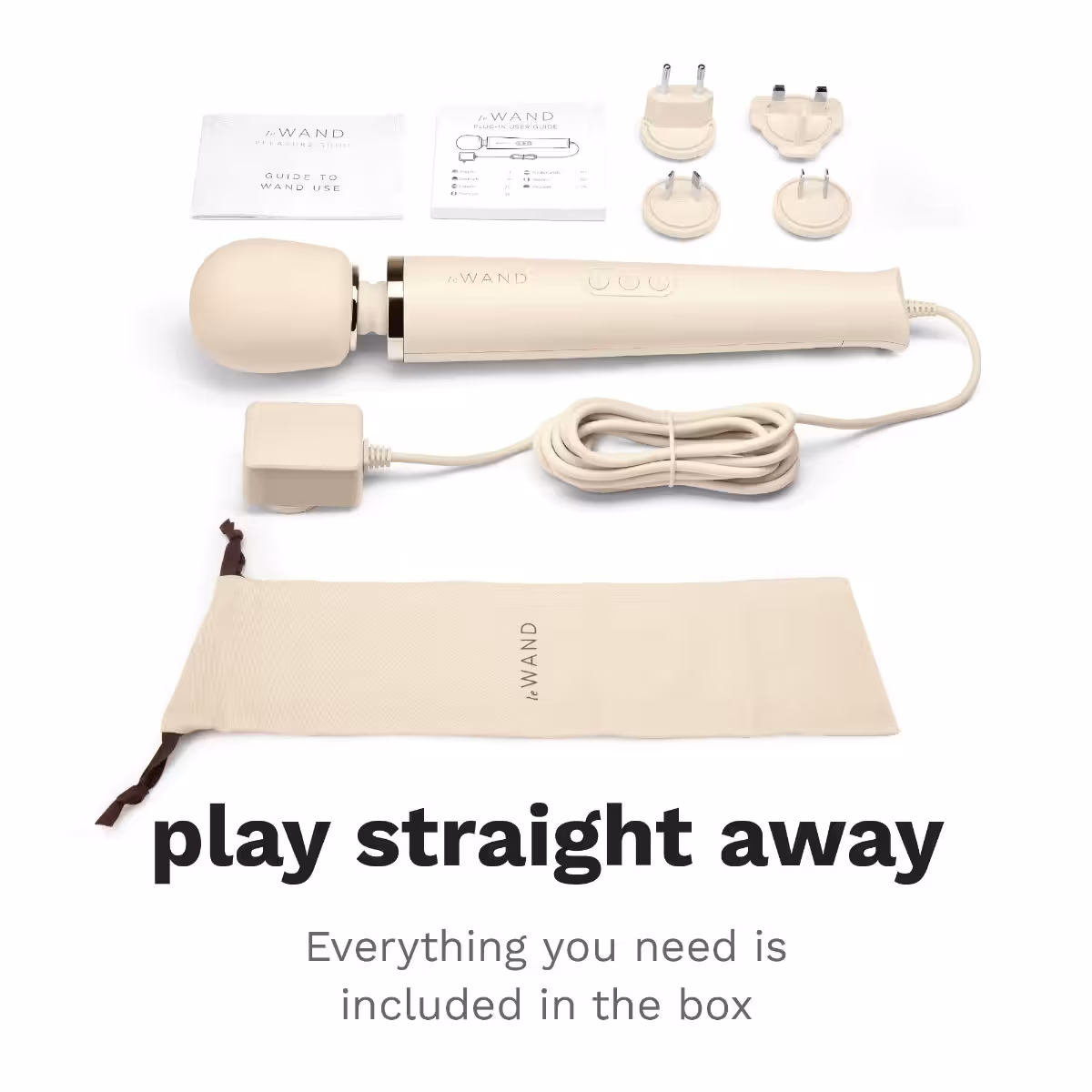 Le Wand Powerful Plug In Vibrating Massager Cream image 7