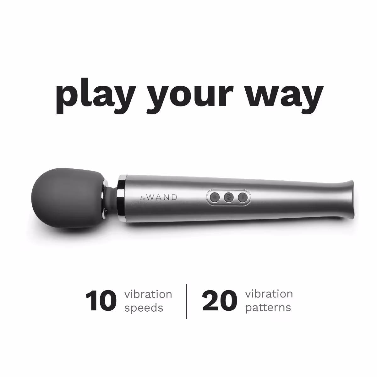 Le Wand Rechargeable Massager Grey image 3