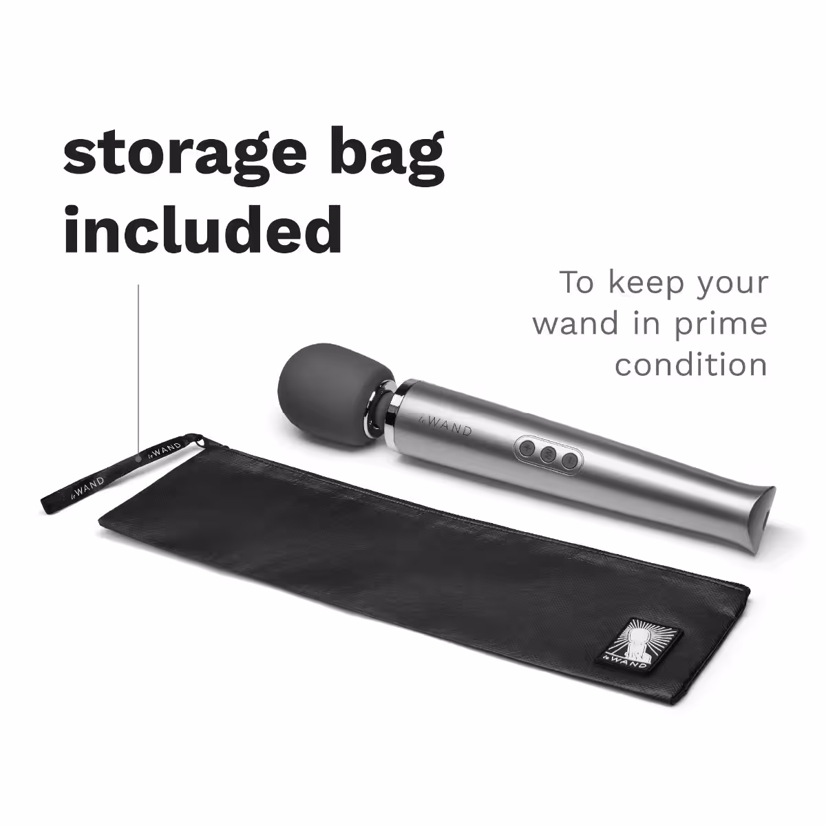 Le Wand Rechargeable Massager Grey image 4