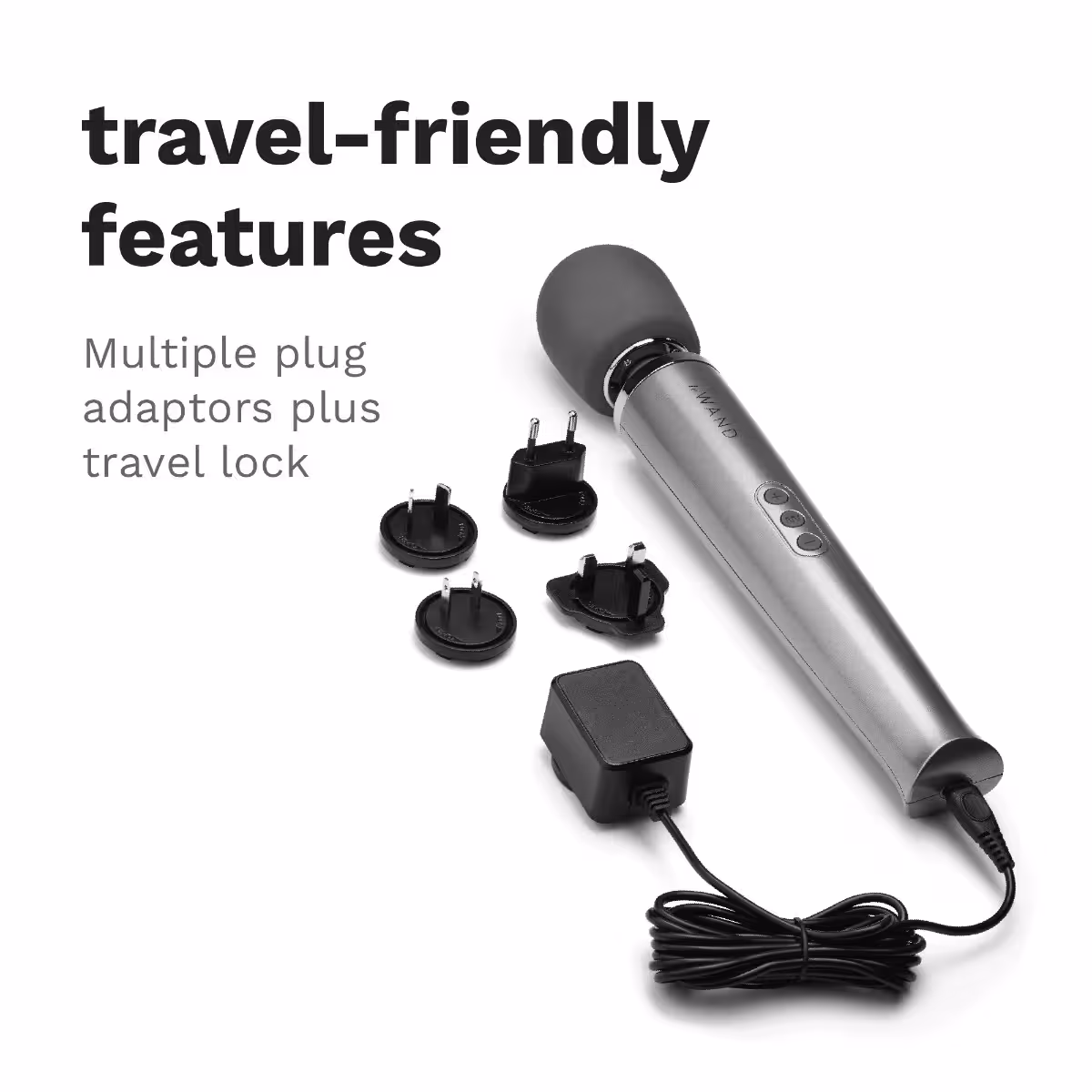 Le Wand Rechargeable Massager Grey image 5