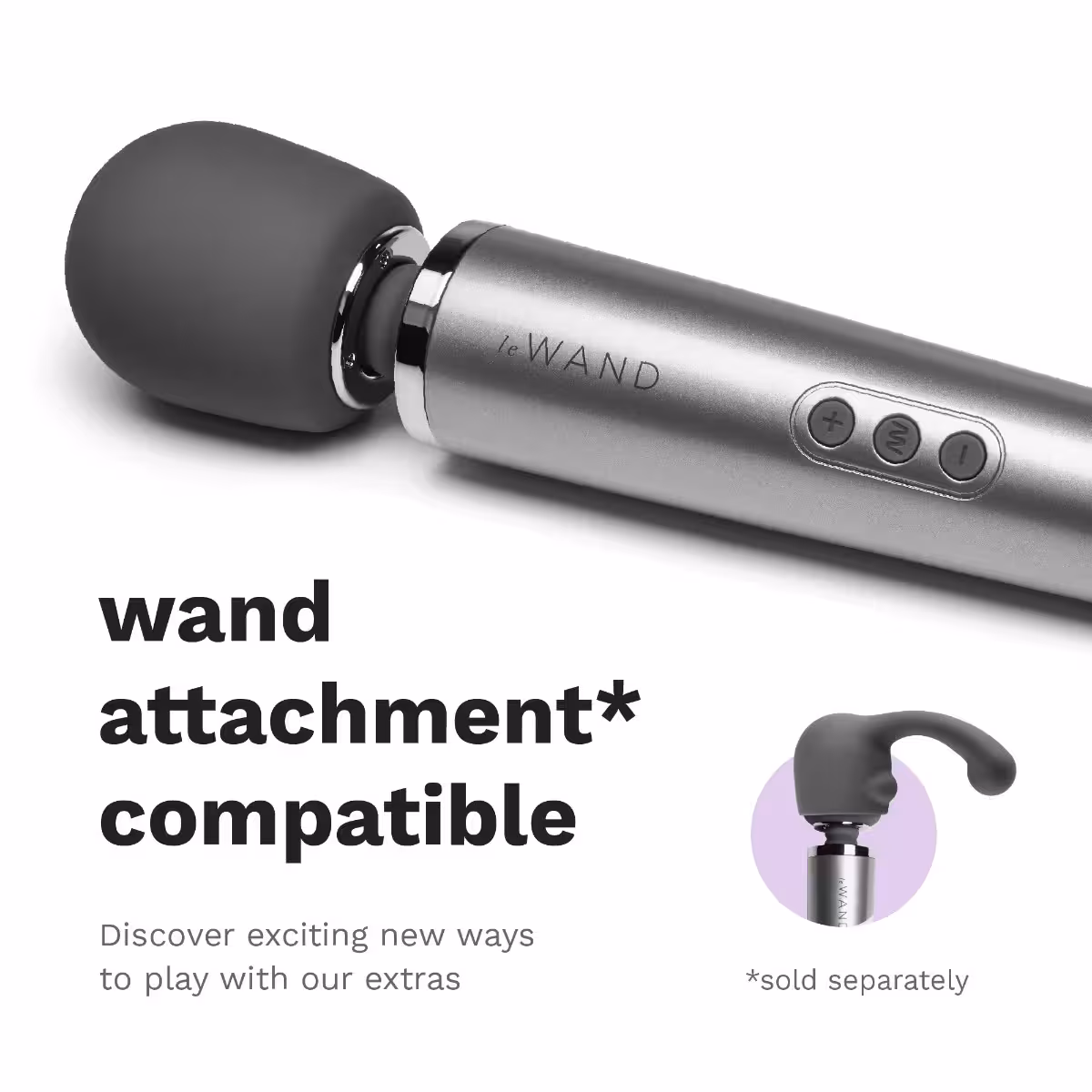 Le Wand Rechargeable Massager Grey image 7