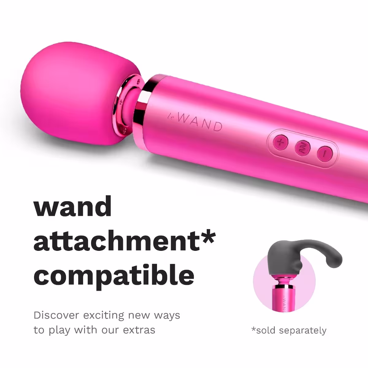 Le Wand Rechargeable Vibrating Massager Magenta image 7
