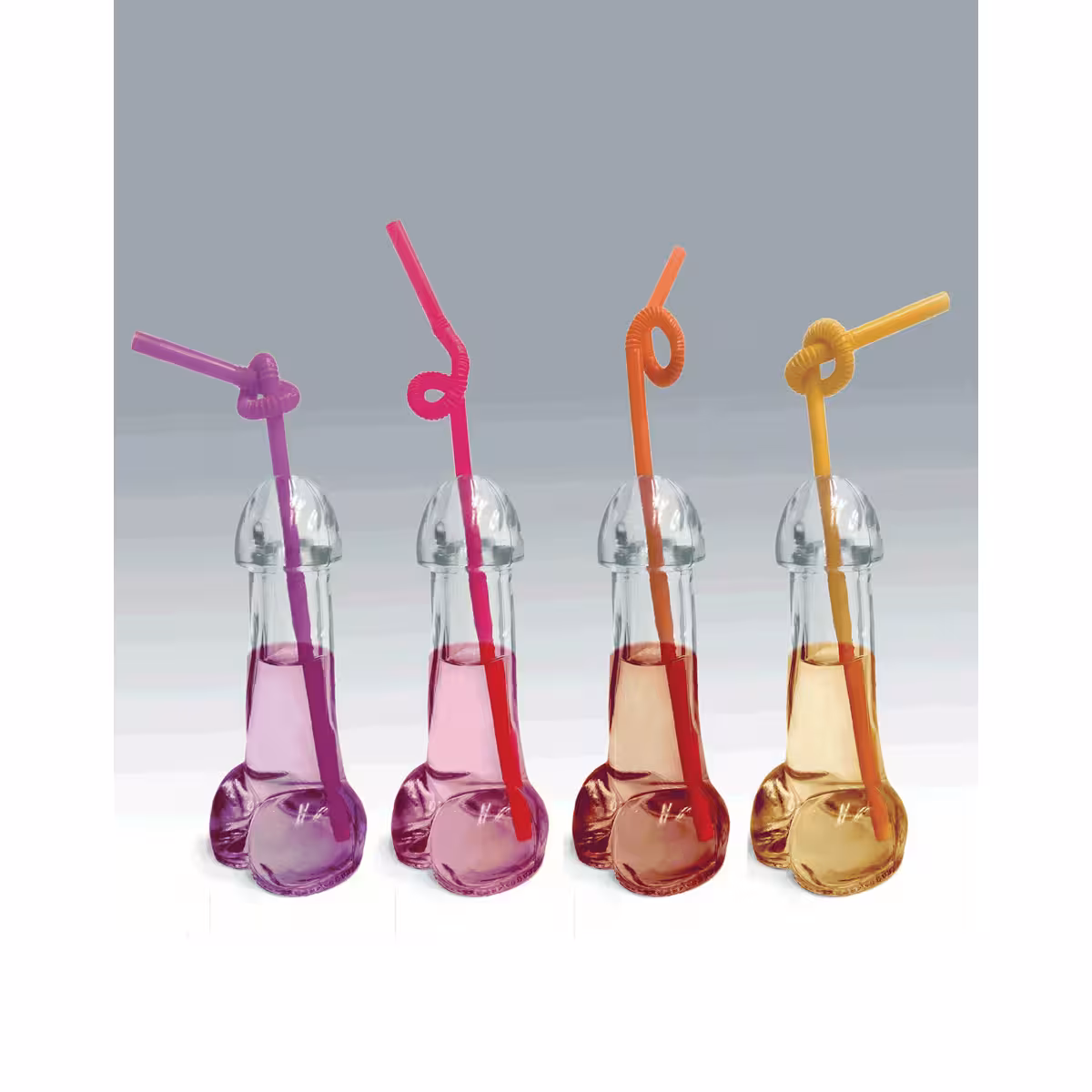 Glitterati Penis 6oz Drinking Glass  Pack of 4 image 3
