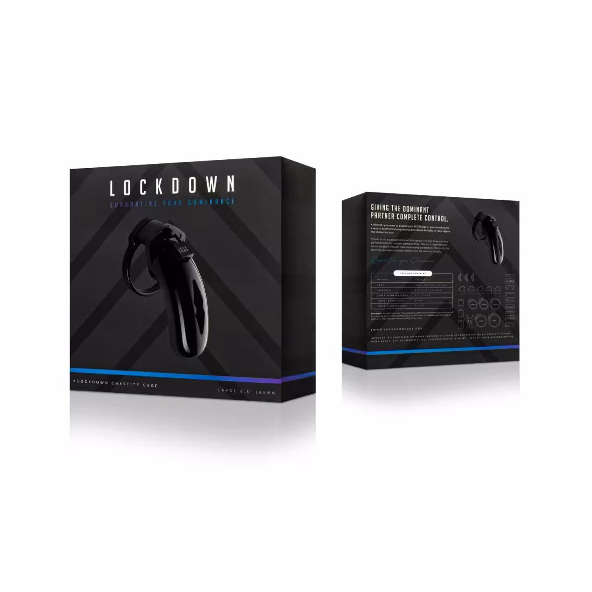 Lockdown Black Chastity Cage Large image 2