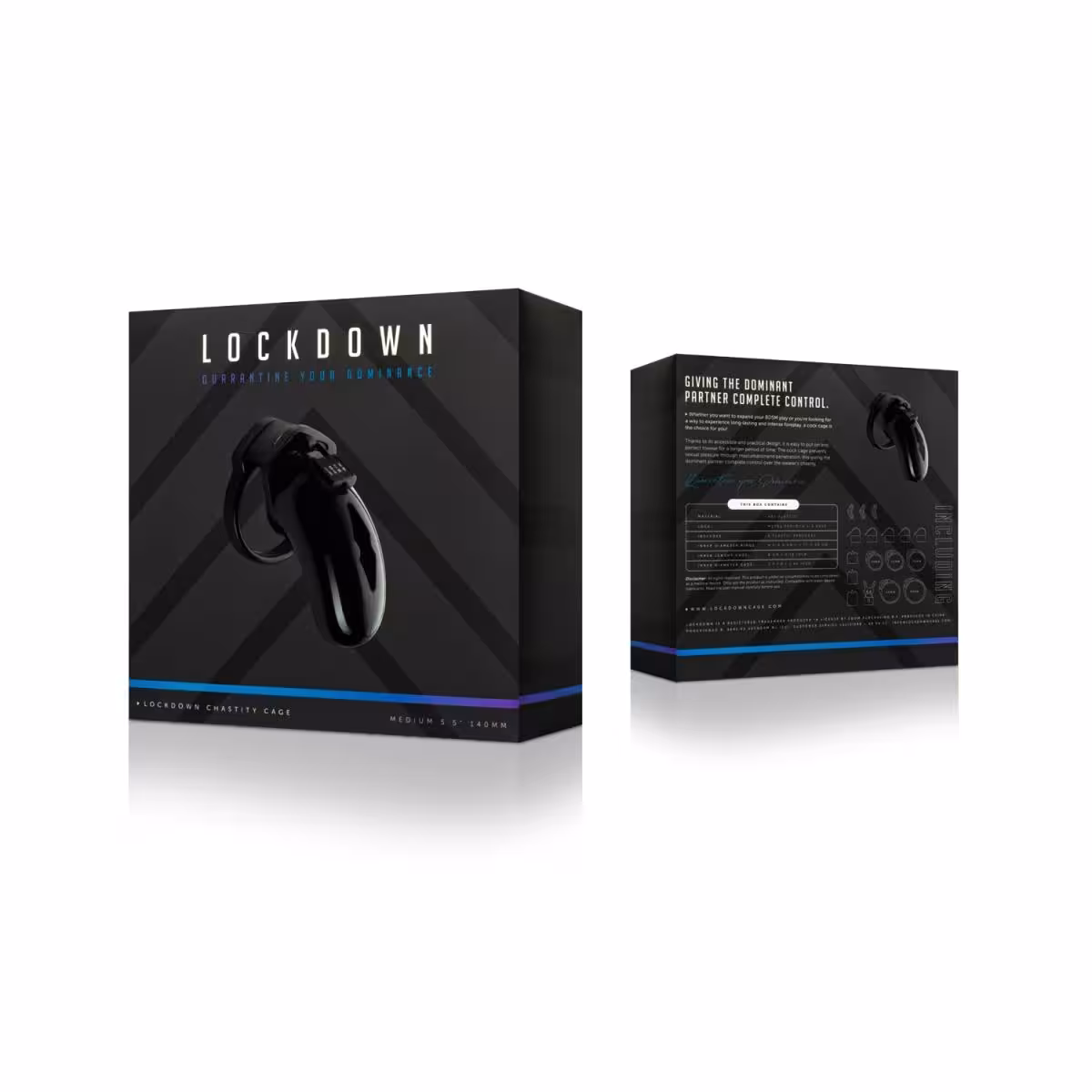 Lockdown Black Chastity Cage Medium image 2