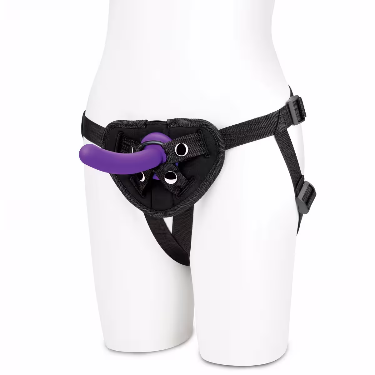 Lux Fetish Purple Strap On Harness & 5inch Dildo Set image 3