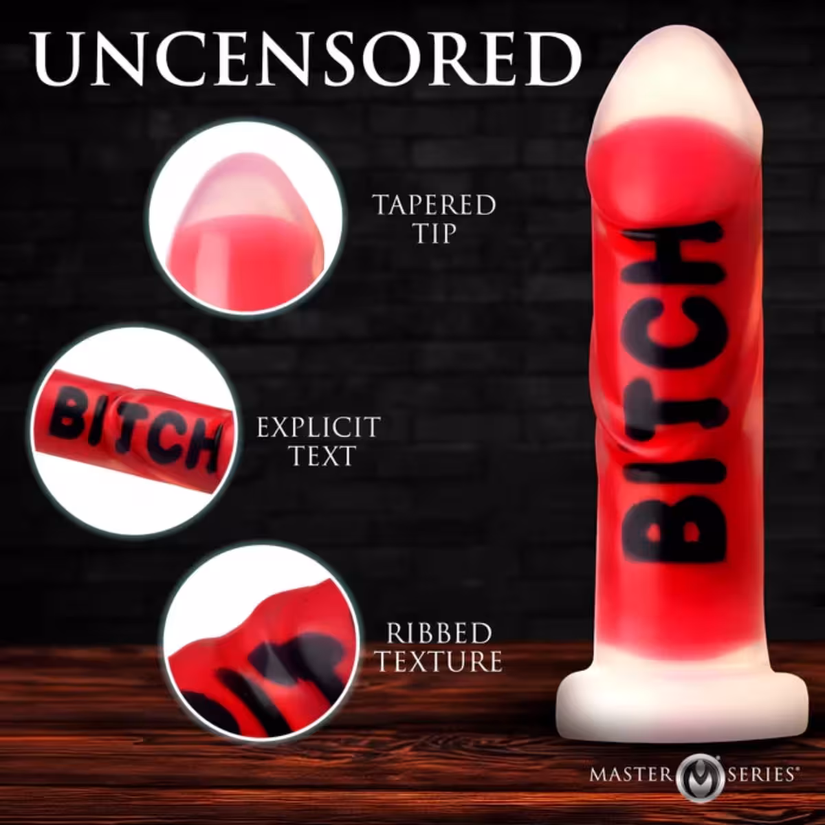Master Series BITCH Silicone Dildo – Premium Sensation for Intimate Play image 3