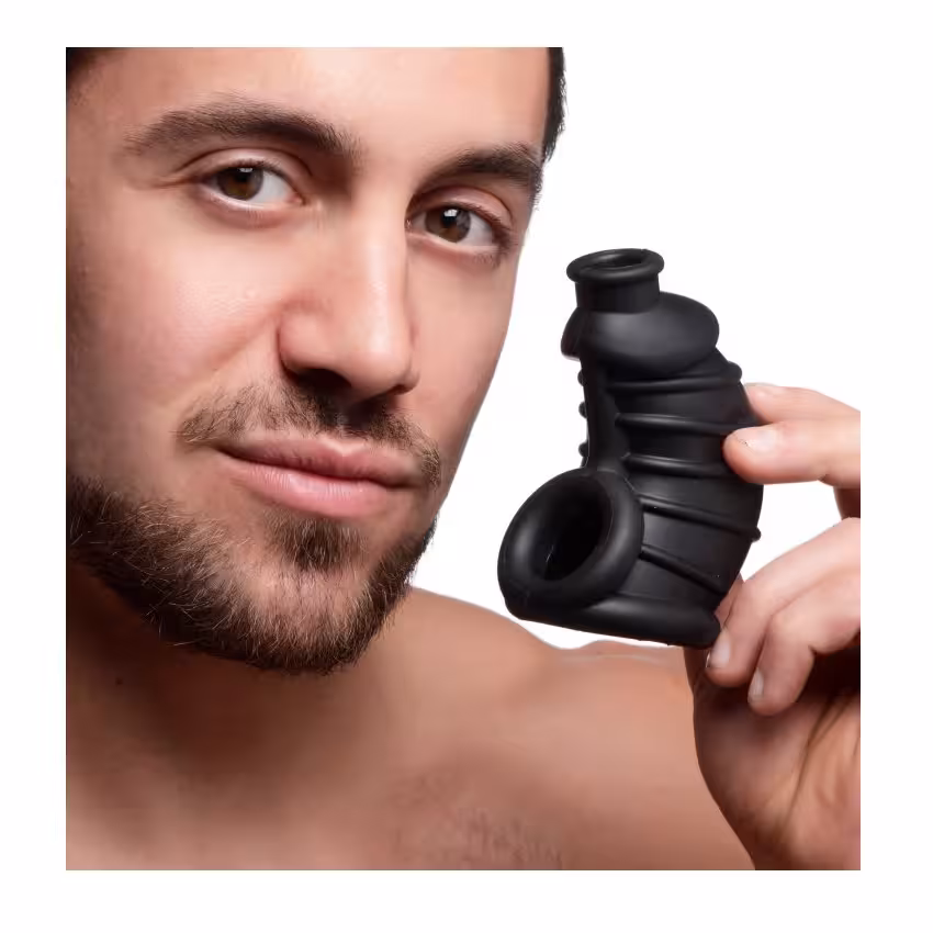 Master Series Dark Chamber Silicone Chastity Cage image 3