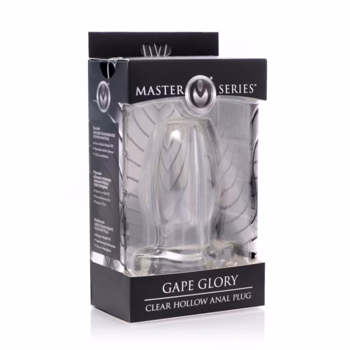 Master Series Gape Glory Clear Hollow Anal Plug Large