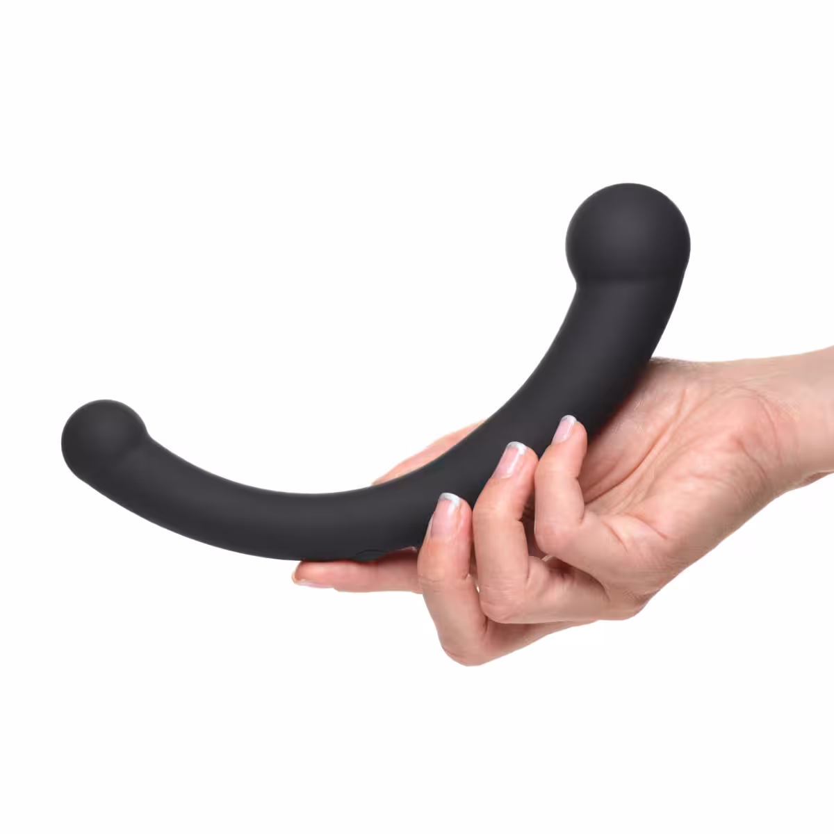 Master Series Vibrating Silicone G Spot Stimulator Black image 2