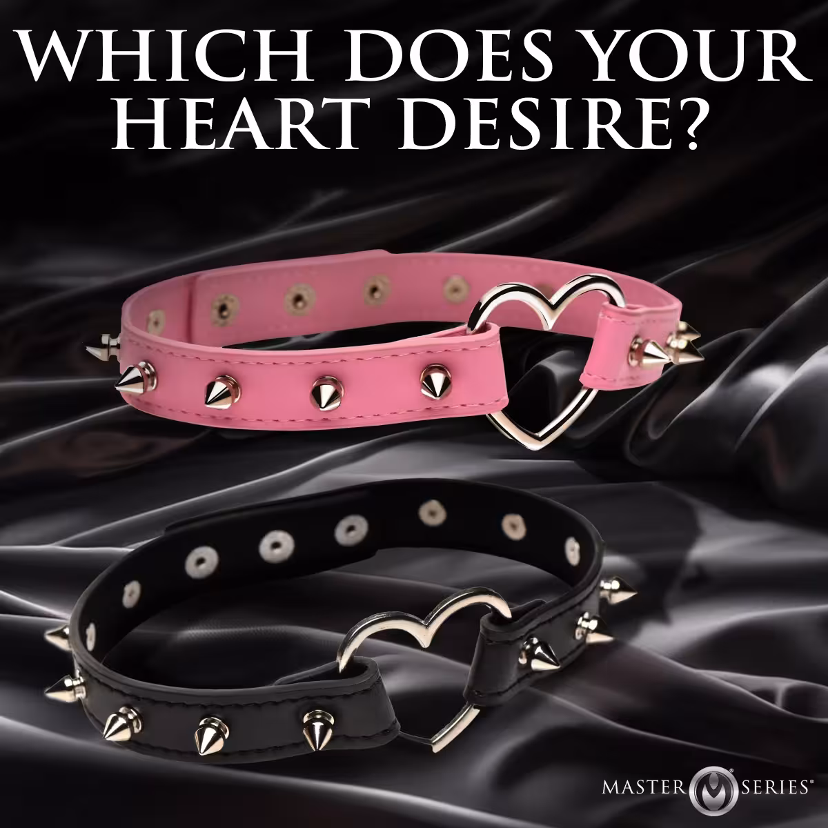 Spiked Heart Choker - Black image 6