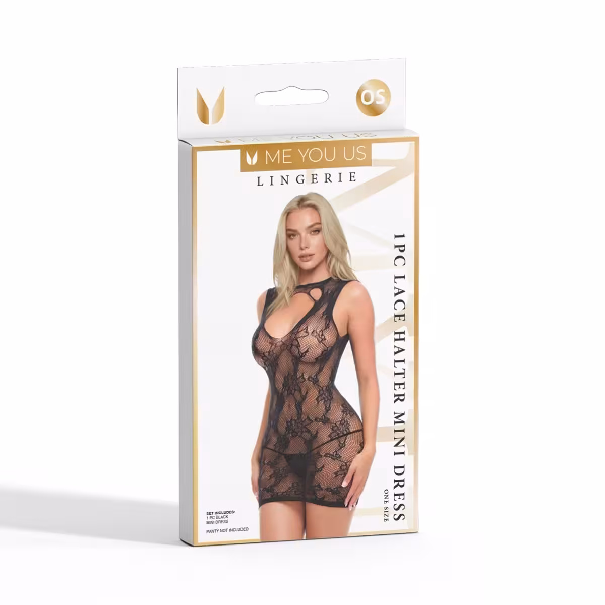 Me You Us Lace Halter Mini Dress – Elegant & Confident image 2
