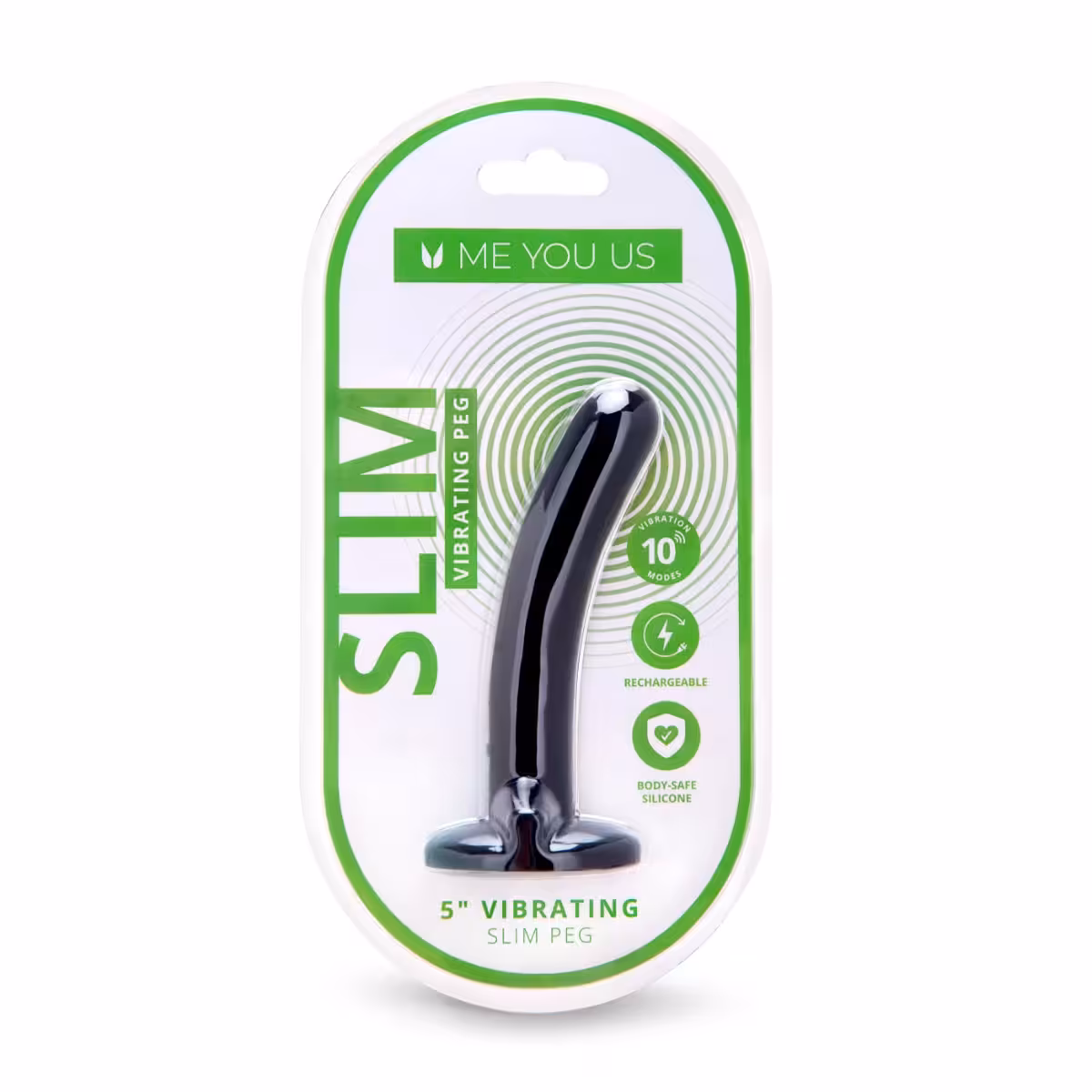 Me You Us 5ich Vibrating Rechargeable Slim Beginners Peg