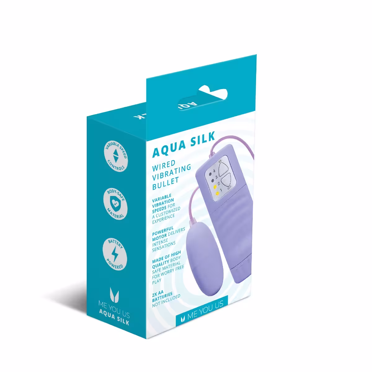 Me You Us Aqua Silk Vibrating Bullet Violet image 5