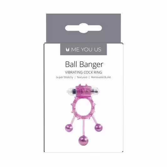 Me You Us Ball Banger Cock Ring Purple image 2