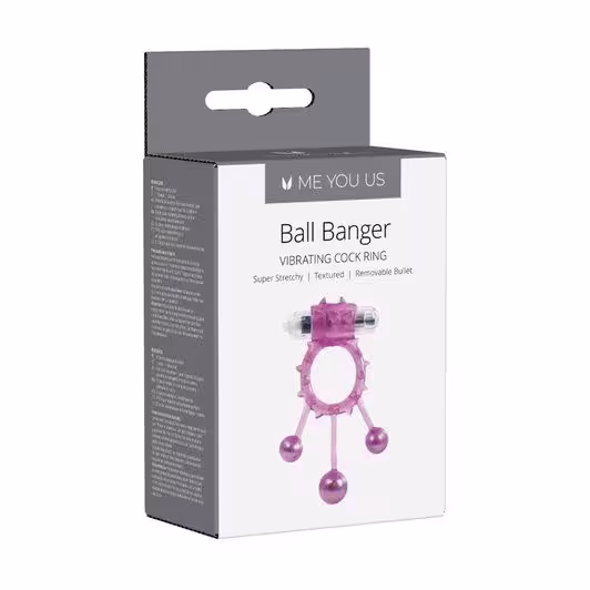Me You Us Ball Banger Cock Ring Purple image 3