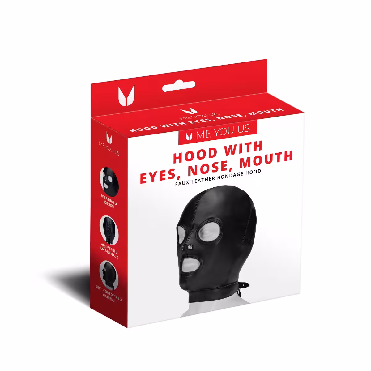 Me You Us Black Hood with Eyes Nose Mouth image 2