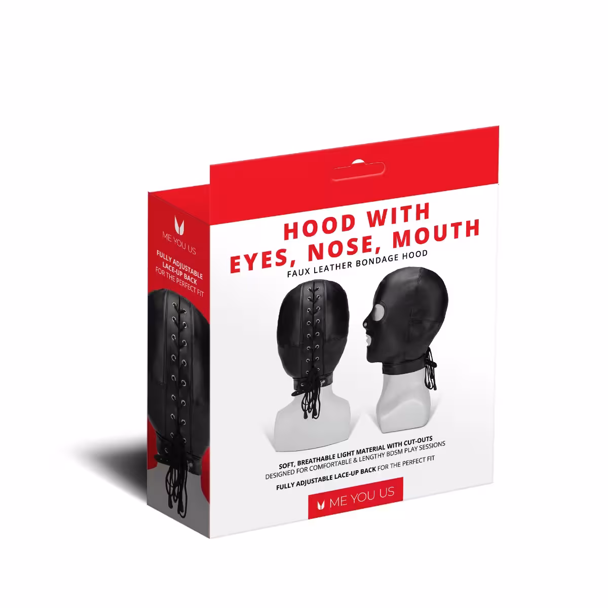 Me You Us Black Hood with Eyes Nose Mouth image 5