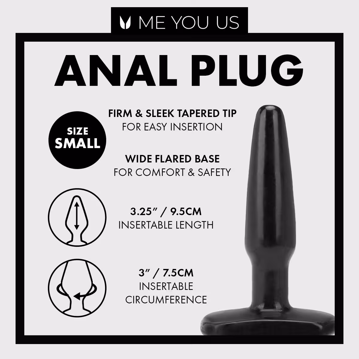 Me You Us Black Small Anal Plug – Comfortable, Secure, Discreet image 6