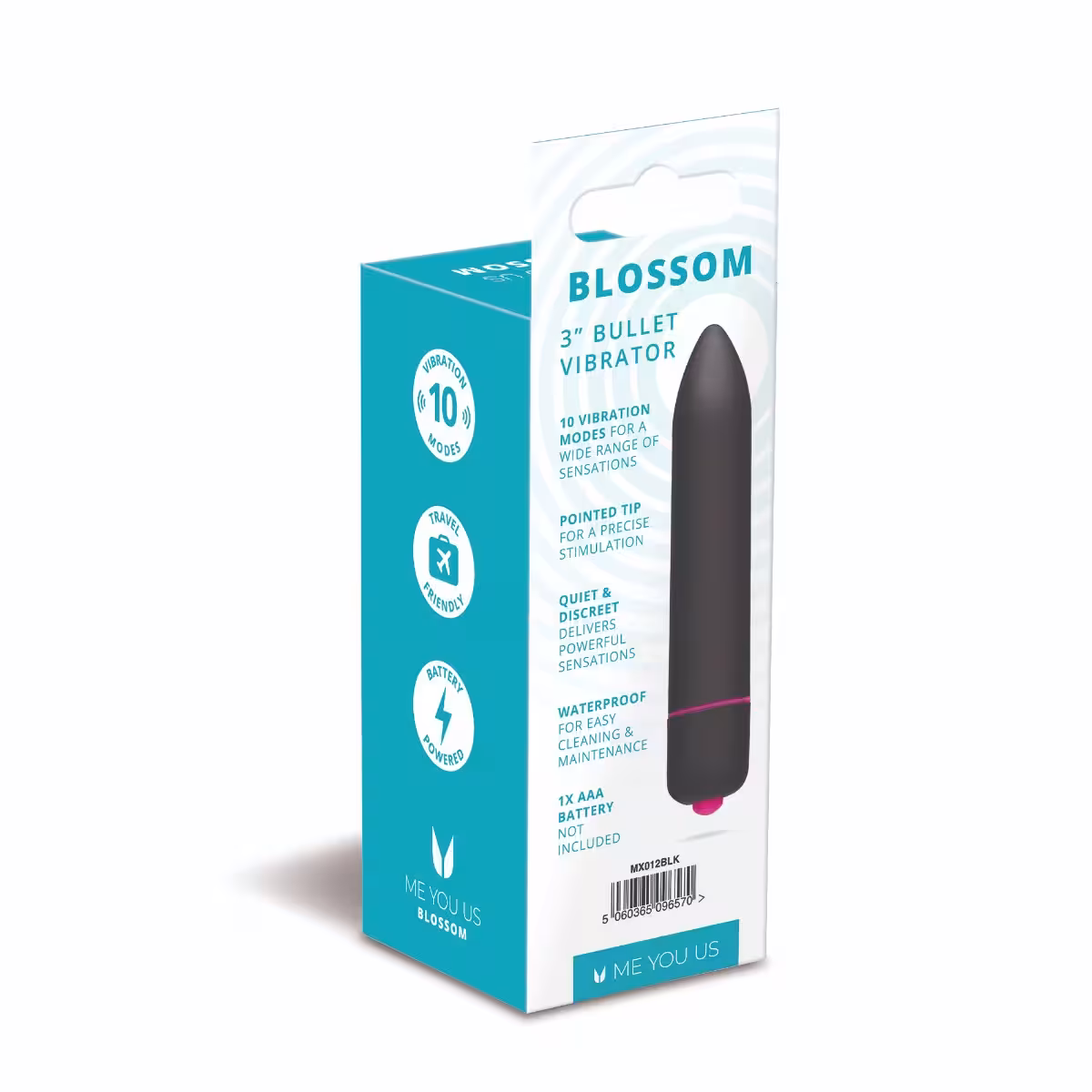 Me You Us Blossom 10 Mode Bullet Vibrator Black image 5